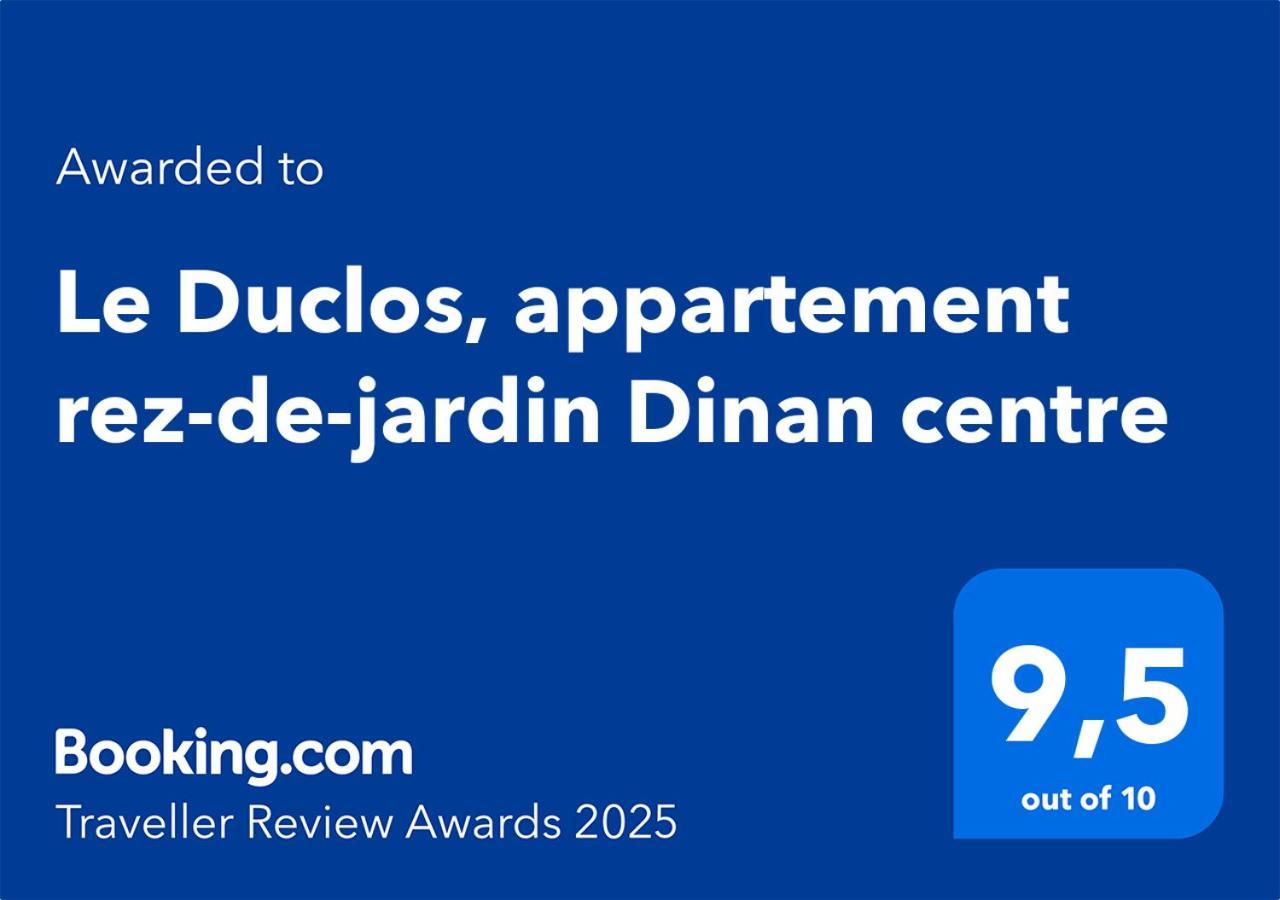Le Duclos, Appartement Rez-De-Jardin Dinan Centre Εξωτερικό φωτογραφία